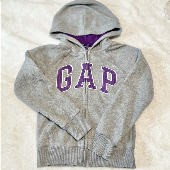 Girls Gap Logo Fleece Hoodie Jacket 